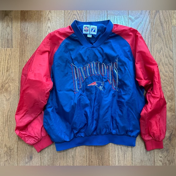 Vintage NFL New England Patriots Embroidered Pullover Jacket - Picture 1 of 6